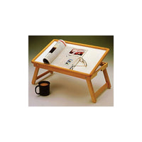 Bios Tilted Bed Tray-The bed tray with adjustable surface is made with a solid wood frame in natural finish and a white melamine top