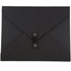 JAM Paper Kraft Chipboard Portfolio, Button and String Tie Closure, Medium, 9.5 x 12 x 0.25, Black Kraft, 2 Pack (2011 202g)-Black kraft
