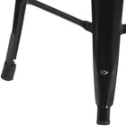 Flash Furniture 30" High Backless Black Metal Indoor-Outdoor Barstool with Square Seat-500 lb. Weight Capacity