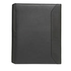 Ashlin Buckingham Tri-Fold Writing Case, Black-Left hand side has 10 credit card pockets plus 2 ID pockets and 1 business card pocket; Left hand side has a slash pocket to slide papers into