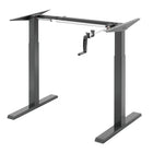 Uplite Manual Ergonomic Stand Up Desk Frame - Hand Crank Adjustable System - Black-Manual crank lift - Simple crank system using minimal effort to adjust to your desired sitting and standing height.