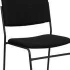 Flash Furniture HERCULES Series High Density Fabric Stacking Chair with Sled Base - Black-Lightweight Design