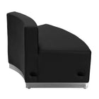 Flash Furniture HERCULES Alon Series Black Leather Convex Chair with Brushed Stainless Steel Base-Contemporary Style