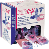 Air Soft Earplugs, Sd586, 50 Pack-Reusable Case - Corded, Red Vinyl