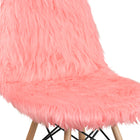 Flash Furniture Shaggy Dog Hermosa Pink Accent Chair-Back Width: 11" - 17"