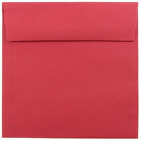 JAM Paper 6.5 x 6.5 Square Envelopes, Brite Hue Red Recycled, 25 Pack (2792283)-Dimension: 6-1/2"H x 6-1/2"W x 0.1"D
