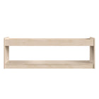 Flash Furniture Bright Beginnings Commercial Grade Modular Wooden Classroom Open Storage with Upper Shelf w/Raised Edges-Natural-2 Tier Wooden Classroom Display Shelf Unit with Raised Upper Edges