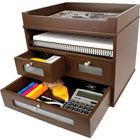 Victor Tour de rangement de bureau en bois, brun moka (B5500)-Dimensions : 10 3/4 haut. x 10 1/2 larg. x 12 3/8 prof. (po)