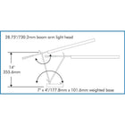 Vision VLED500 Atlas LED Desk Lamp-Rated for 30,000 hours or 10 years at 8 hrs/day.