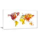 Designart Warm Colours Map Canvas Art Print, (PT2720-32-16)-Print