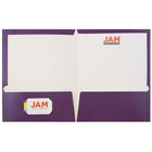 JAM Paper Glossy Two Pocket Presentation Folders, Purple, 12 Pack (385Gpuag)-2 pocket