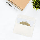 JAM Paper A7 Invitation Envelopes, 5.25 x 7.25, Parchment White Recycled, 100 Pack (12672g)-Closure: Gum