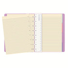Filofax Ruled Refillable Notebook - 8-1/4" x 5-3/4" - Orchid - 112 pages-Hard orchid leather-like cover