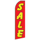 Swooper Message Banner Kit With Pole & Ground Spike, Sale, Red & Yellow-Banner is approximately 32" wide and 132" tall, however once fully assembled, pole reaches 16' above ground!