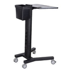 TygerClaw Mobile PC Cart, 25.6" x 19.7" x 42.1", Black-Cable Management