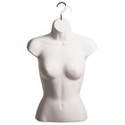 Eddie's Female Hanging Shirt Forms - PVC - White - 2 Pack (155729-2)-Half body form