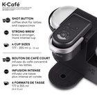 Keurig K-Cafe Single Serve Coffee, Latte and Cappuccino Maker, Dark Charcoal-Dishwasher-Safe Frother: Froth fresh milk, including skim, plus soy and almond. The frother is dishwasher-safe to ensure easy clean up after use