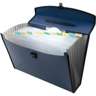 Staples 13-Pocket Poly Portable Expanding File - Legal Size-Expanding design easily stores and transports letter or legal-sized documents