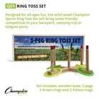 Champion Sports Quality Ring Toss Set, 4 Pack, 4 Pack (CHSQS1)-Includes 4 rings