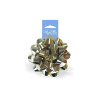 Millbrook Studios 5" Confetti Bow, Metallic Gold, 12 Pack (00392)-6" bow