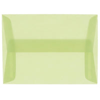 JAM Paper A10 Invitation Envelopes, 6 x 9.5, Translucent Vellum Leaf Green, 250 Pack (PACV853H)-Leaf green translucent envelope