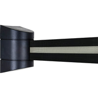 TensaBarrier Wall Mounted Units, SF970, Tape Colour - Black w/White Stripes-Tape Colour - Black w/White Stripes