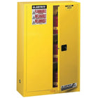 Justrite Sure-Grip Ex Flammable Storage Cabinets, 2 Doors, Self-Closing, 43" x 18" x 65"-Double wall welded 18-gauge steel construction with 1 1/2" of insulating air space