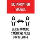 Mark Maker French Floor Decal 12" x 18" - Distanciation Sociale 2M Garder Au Moins 2 Metres (6 Pieds) De L'Un A L'Autre-French Floor Decal