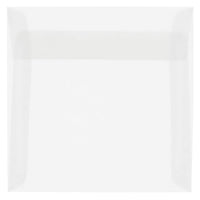 JAM Paper 6 x 6 Square Envelopes, Clear Translucent Vellum, 250 Pack (GTGN515H)-Clear translucent envelope