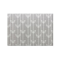 Baby Care Playmat, Sea Petals Grey, Medium-Thick, cushioned surface prevents bumps and bruises caused due to fall and tumble.