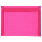 JAM Paper 9 x 12 Booklet Envelopes, Translucent Vellum Magenta Pink, 25 Pack (1592172)-Magenta pink
