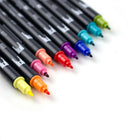 Tombow Dual Brush Pens - Retro Palette - 10 Pack-Odor-less & Non-bleed Water-based Ink.