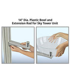 Azar Displays Plastic Bowl & Extension Rod for Sky Tower Unit (300272)-Diameter: 14"