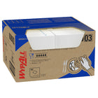 WypAll - Chiffons de restauration Critical Clean ultra-robustes avec traitement antimicrobien - 12 po x 23,4 po - Blanc -150 feuilles pliées en quatre/boîte -Chaque essuie-mains pour service alimentaire mesure 12 po x 23,4 po (déplié)