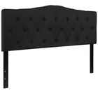 Flash Furniture Cambridge Tufted Upholstered Queen Size Headboard - Black Fabric-Panel Headboard