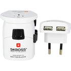 SKROSS World Pro Travel Adapter - White-Pro Adapter ensures a simple connection to more than 205 destinations