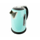 Brentwood Electric Kettle - Cordless - 1L -Stainless Steel/ Blue-Convenient Cord Storage