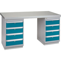Kleton Pre-Designed Workbenches - 60" W x 36" D x 34" H - 2500 Lbs. Capacity (FG228)-Capacity: 2500 lbs.
