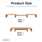 ShoppingAll Dual Monitor Stand and Riser - Walnut-Computer riser elevates your screen by 9.3 cm to an optimal ergonomic position
