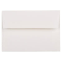 JAM Paper 4bar A1 Envelopes, 3.63 x 5 1/8, Strathmore Bright White Laid, 100 Pack (900911330g)-Bright white