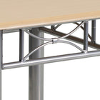 Flash Furniture Natural Laminate End Table with Silver Steel Frame-Silver Steel Frame