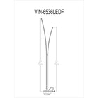 Dainolite Vincent Modern Floor Lamp - Matte White with White Acrylic Diffuser - 34 W-Metal