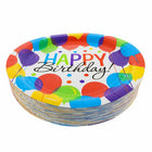 JAM Paper - Assiettes en carton pour fête d'anniversaire - Grandes - 9 po - Motif ballons - Paquet de 60-Taille : grand rond (9 pouces de diamètre) | Taille parfaite pour le déjeuner, le dîner et les apéritifs.