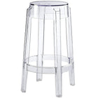 Nicer Furniture Charles Ghost Transparent Counter Stool-Transparent Polycarbonate Construction