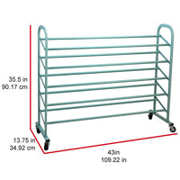 Oceanstar 5-Tier Metal Shoe Rack, Turquoise (5SR1606)-Shoe Rack