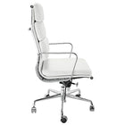 Nicer Furniture - chaise de gestion à dossier haut Soft Pad - blanc-Qualité de fabrication élevée, y compris des coutures doubles droites exactes et un rembourrage dodu au toucher.