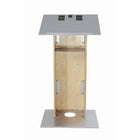 Urbann K2 Lectern No Wheels - Aluminum and Wood - Natural-Free standing, speaches