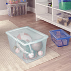 KIS Omni Box, 50 L, Clear with White Lid-Durable