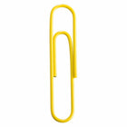 JAM Paper Colored Jumbo 2" Paper Clips - Yellow - 2 Packs of 75-Size: 2 inches (Large/Jumbo)