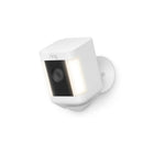 Ring Spotlight Camera Plus Battery With Colour Night Vision & Security Siren (2022 Release) - White-1080p HD Video, Live View, Colour Night Vision
